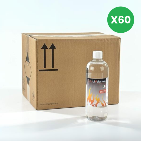 BOTTIGLIA-Bioetanolo 1L-X60-tuttobietanolo BOTTIGLIA Bioetanolo per Stufe e Camini